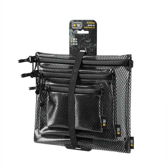 Set Organizatoare Buzunar M-Tac Elite - Negru, Rezistent la Apă