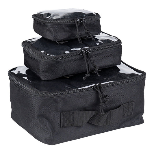 Set Organizatoare MOLLE Transparente Negru - Organizare Eficientă & Acces Rapid