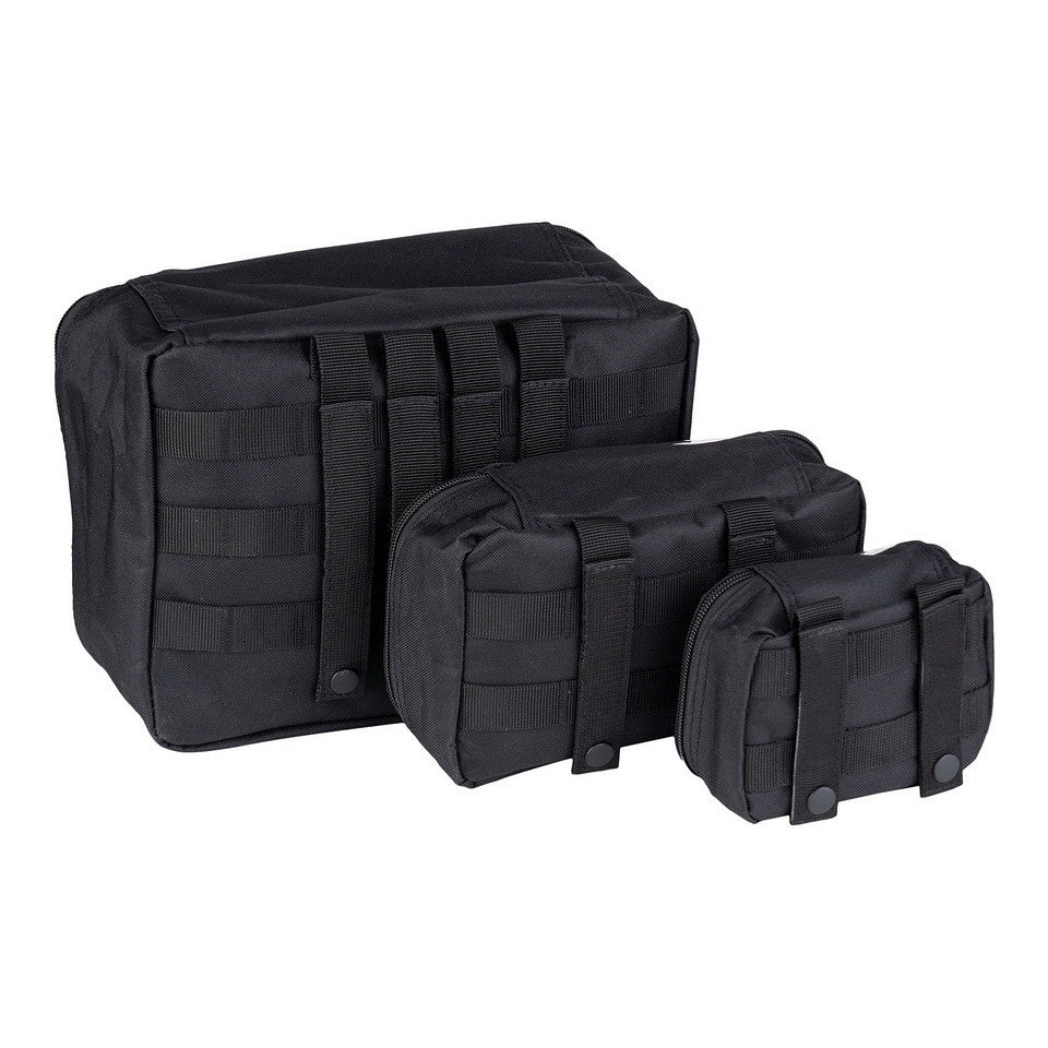 Set Organizatoare MOLLE Transparente Negru - Organizare Eficientă & Acces Rapid