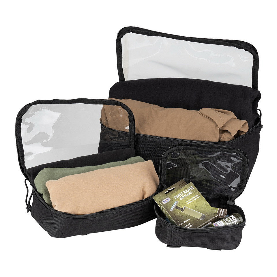 Set Organizatoare MOLLE Transparente Negru - Organizare Eficientă & Acces Rapid