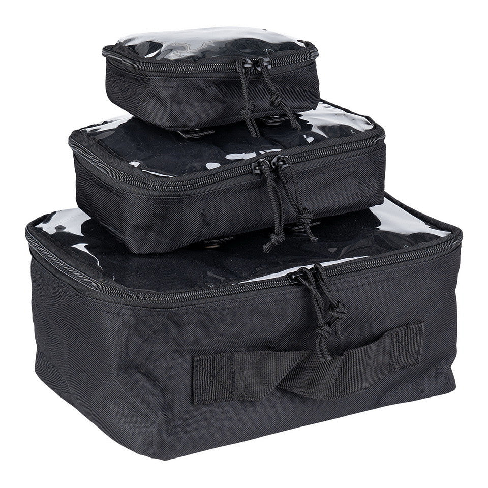 Set Organizatoare MOLLE Transparente Negru - Organizare Eficientă & Acces Rapid