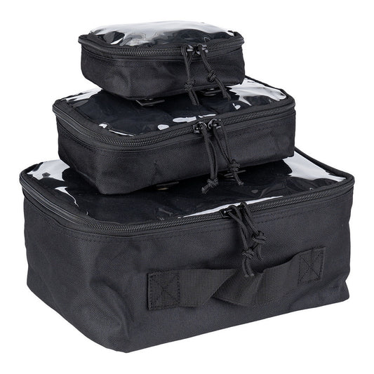 Set Organizatoare MOLLE Transparente Negru - Organizare Eficientă & Acces Rapid