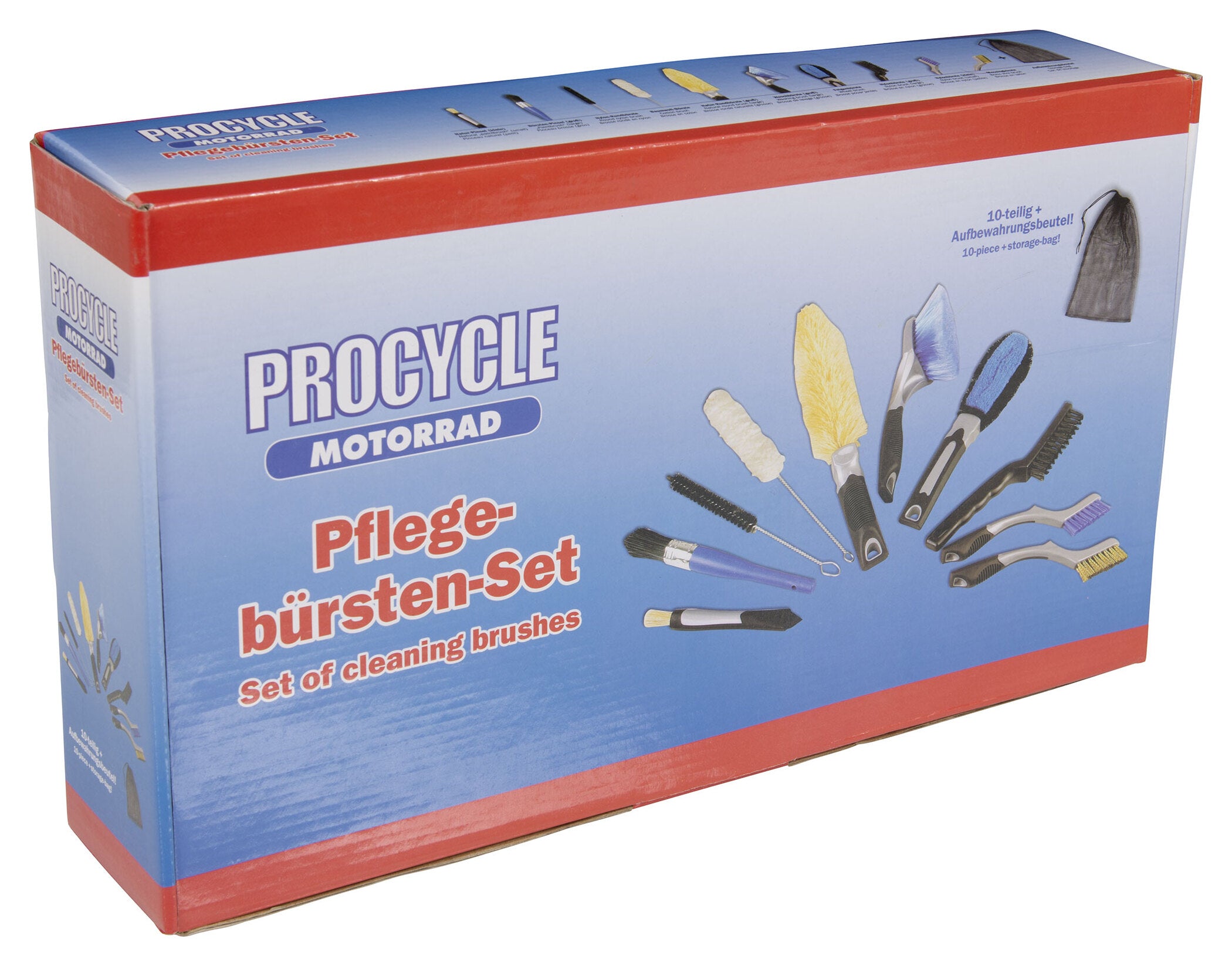 Set Perii Curățare Moto Procycle - 11 Piese, Complet