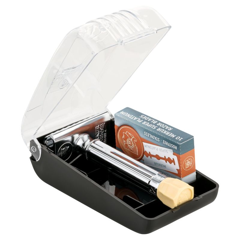 Set Răzuit Merkur 570 Herbertz - Oțel Inoxidabil, Accesorii Complete