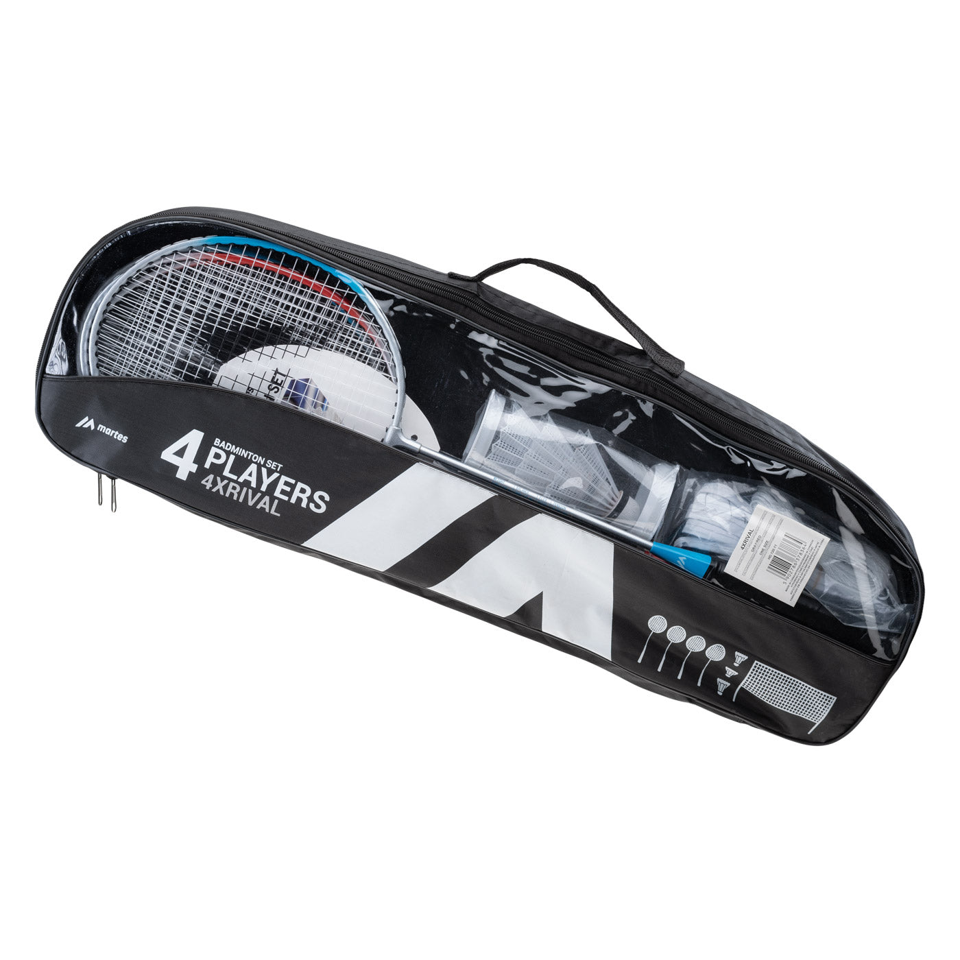 Set Rachete Badminton 4XRIVAL MARTES - 4 Jucători, Performanță & Durabilitate - 2