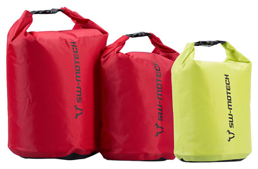Set Saci Impermeabili Drypack SW-Motech - 4, 8, 13 Litri, Galben/Roșu