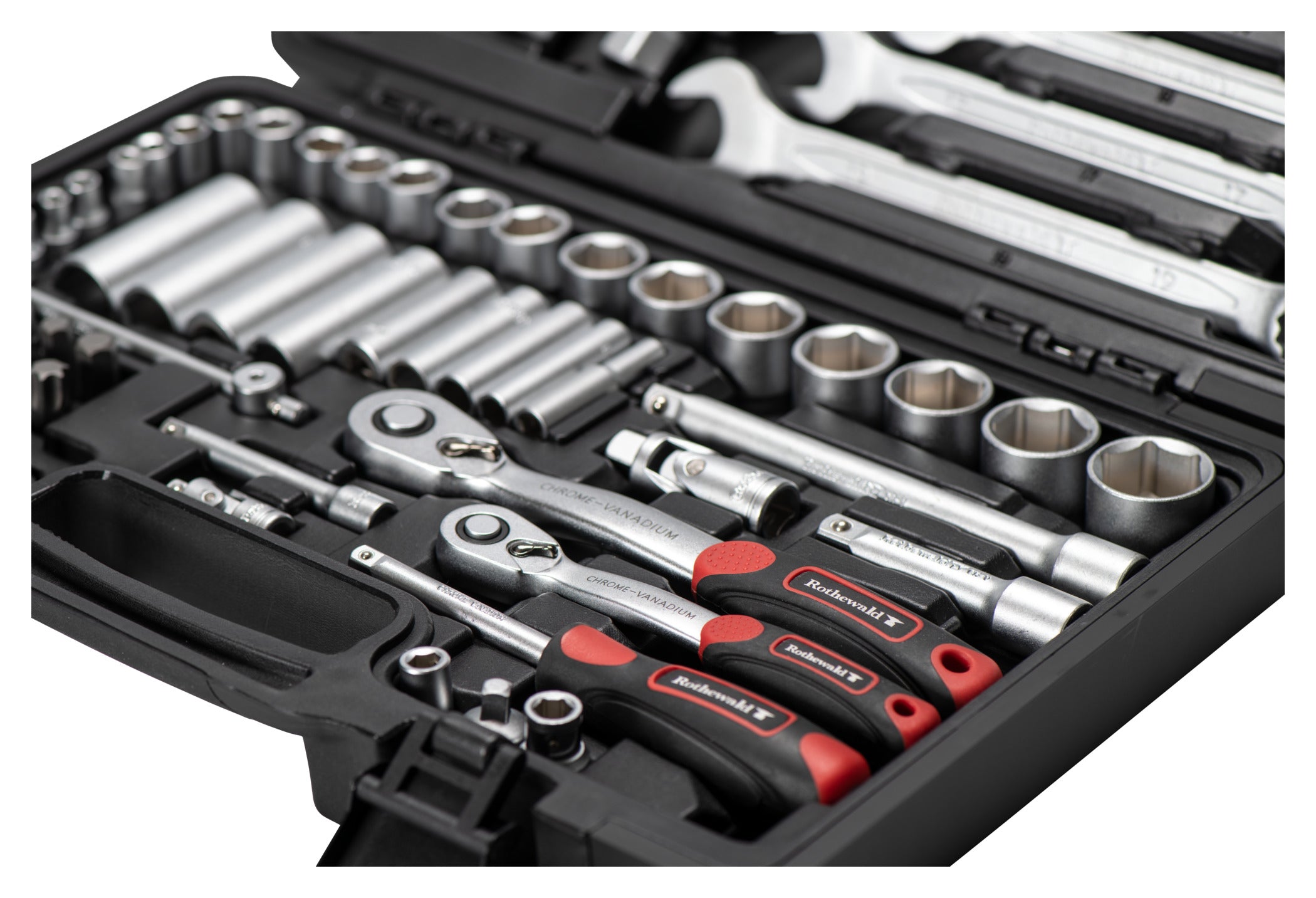 Set Scule Moto 92 Piese Rothewald - Crom-Vanadiu, Flanc-Grip