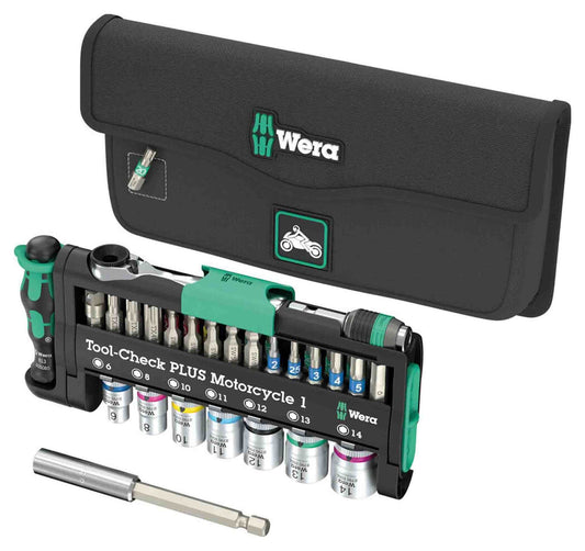 Set Scule Moto Tool-Check Plus Motorcycle 1 Wera - Compact, 40 Piese