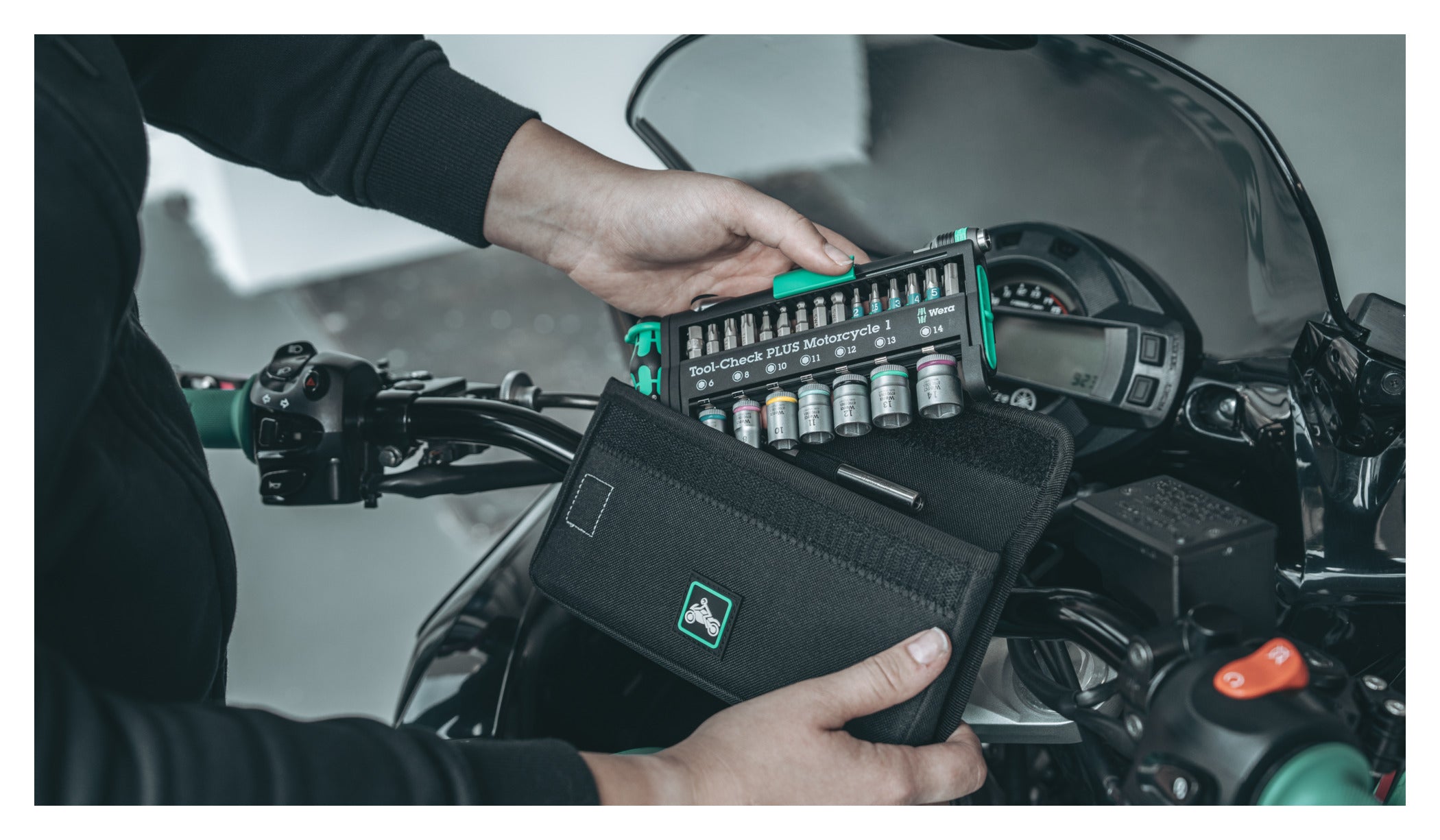 Set Scule Moto Tool-Check Plus Motorcycle 1 Wera - Compact, 40 Piese