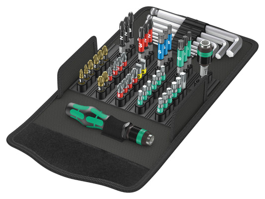 Set Scule Șurubelnițe Kraftform Kompakt 100 Wera - 52 Piese, Cutie Textilă