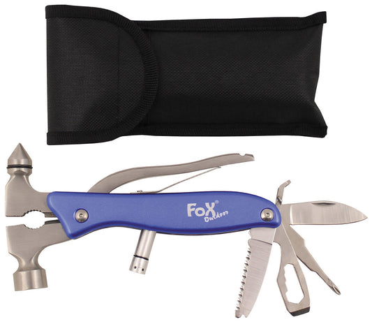 Set Scule "Worker" Albastru FoxOutdoor - 11 funcții, Lanternă LED