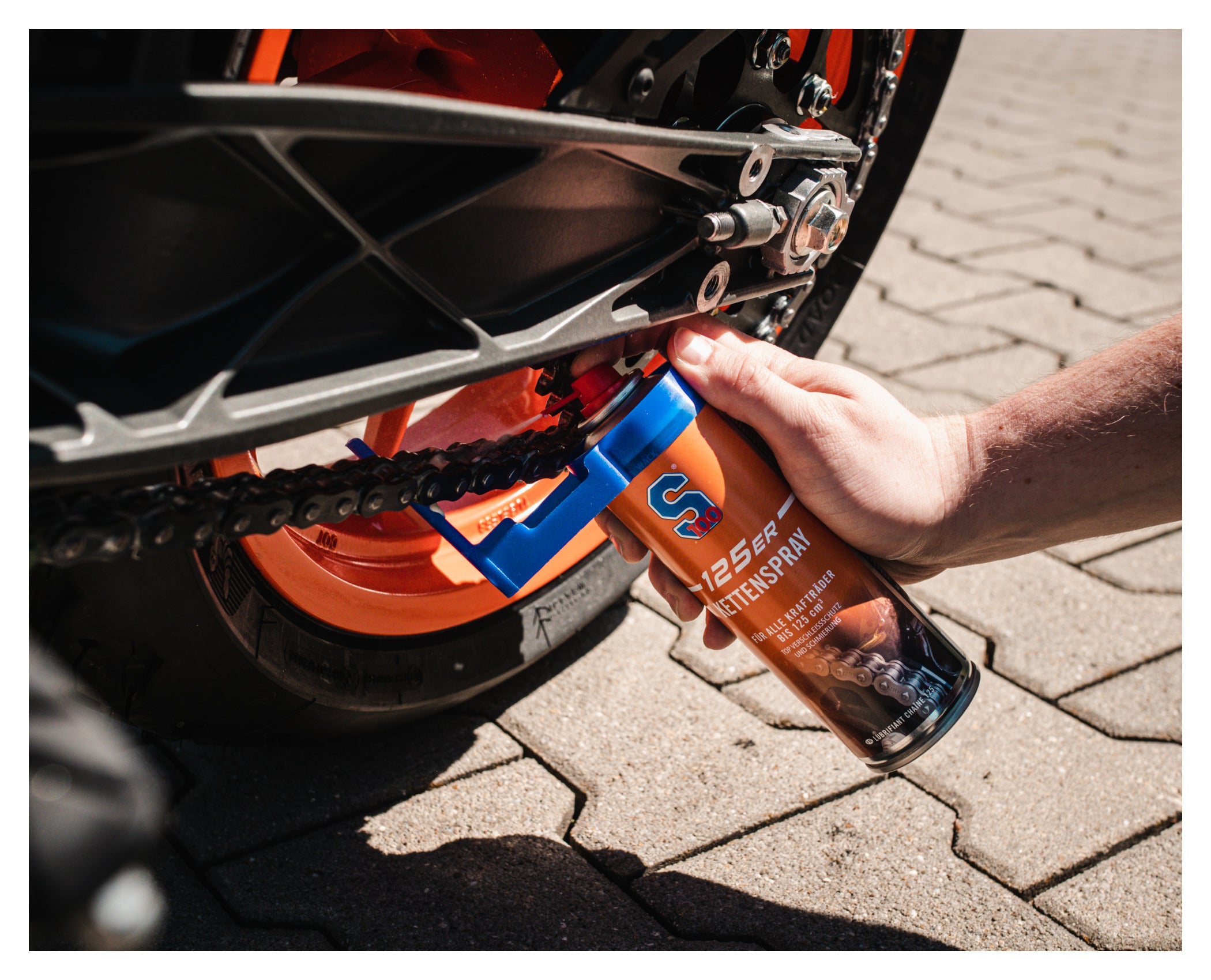 Set Spray Lanț și Curățător S100 - Protecție și Curățare Moto 125cc