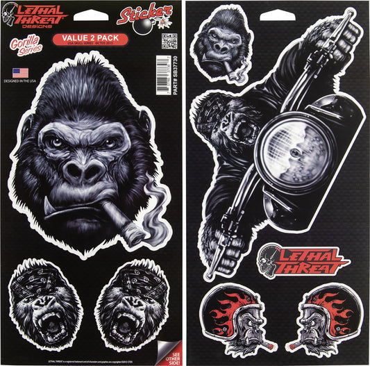 Set Stickere Gorilla Series Louis - 8 Motive, Calitate Superioară
