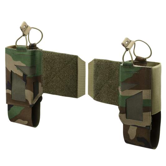 Set Suport Radio Helikon-Tex Skeletonized Comms Wings Woodland Ajustabil
