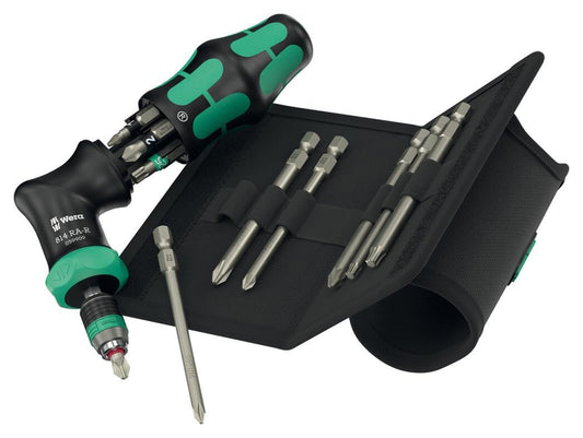 Set Șurubelniță cu Clichet Kraftform Kompakt Pistol RA-R 2 Wera - Rapidaptor, BiTorsion