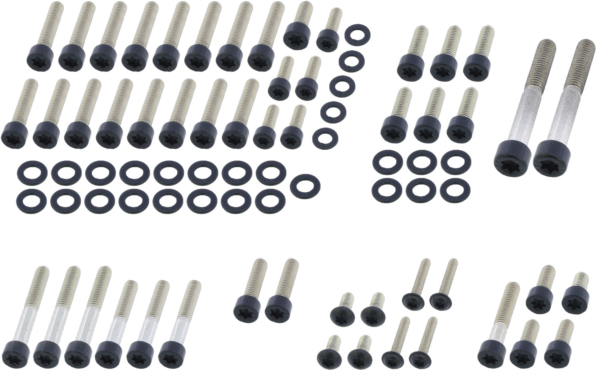 Set Șuruburi Motor BMW R1200 Modele - Negru Mat, Inox A2-70