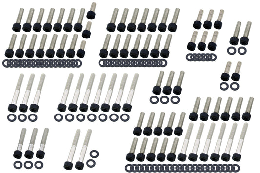 Set Șuruburi Motor Negre Louis pentru Harley-Davidson V-Rod 02-16