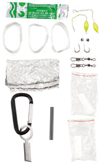 Set Survival Parachute Cord Oliv/Negru MFH - Împletit Paracord, Cu Carabină