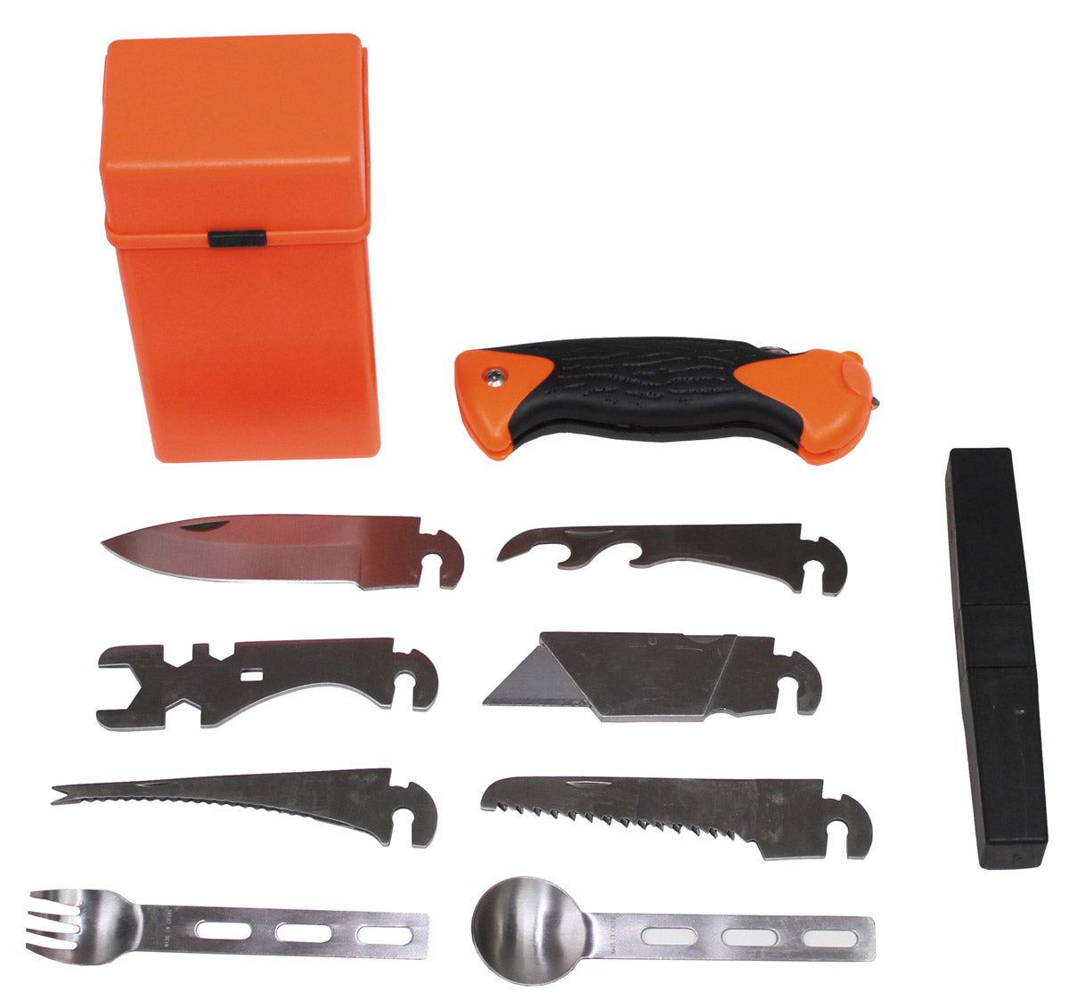 Set Survival "Special", 27 piese Portocaliu MFH - Cutie rezistentă la șocuri, Multitool
