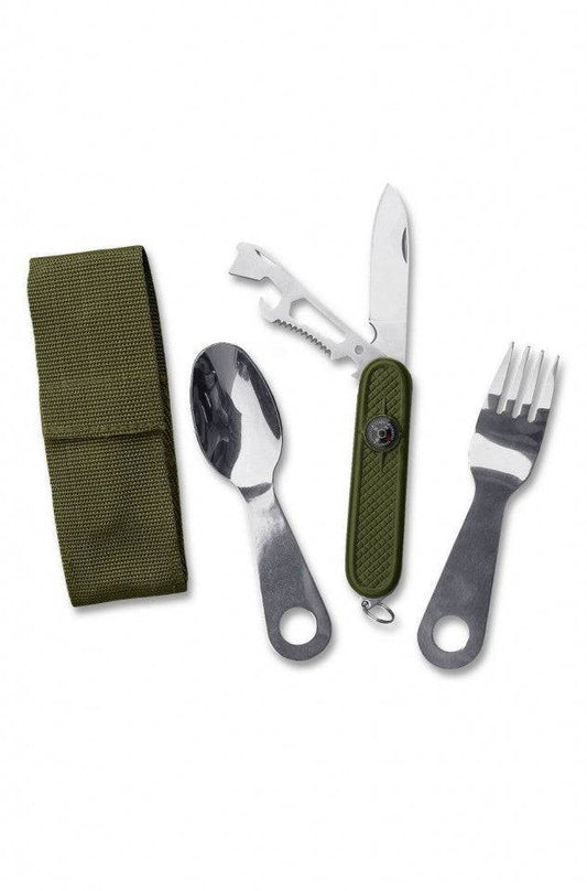 Set Tacâmuri Mil-Tec cu Briceag și Etui – 3 Piese, Lamă 8,5 cm