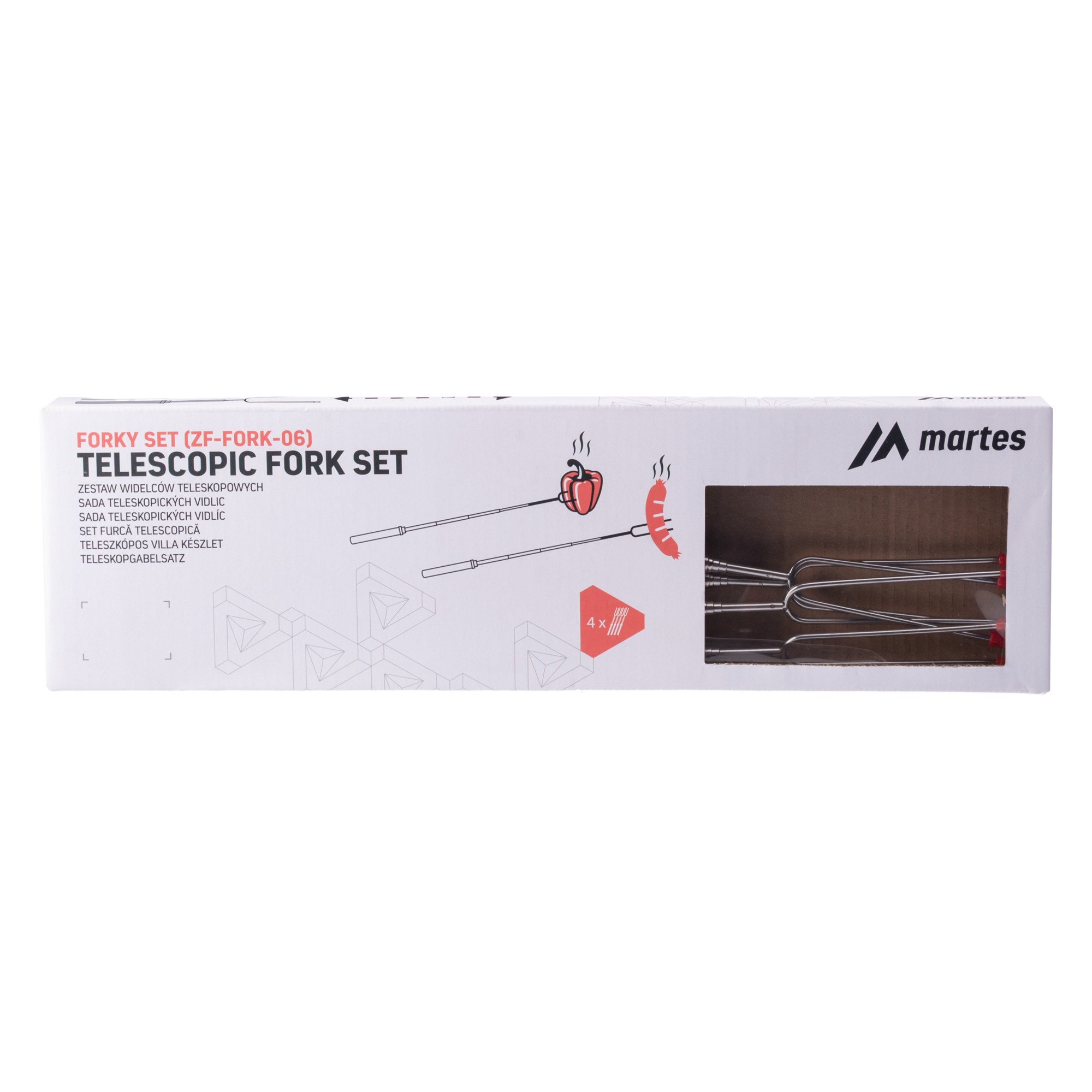 Set Tacâmuri Telescopice FORKY MARTES - Oțel Inoxidabil, Mâner Lemn - 4