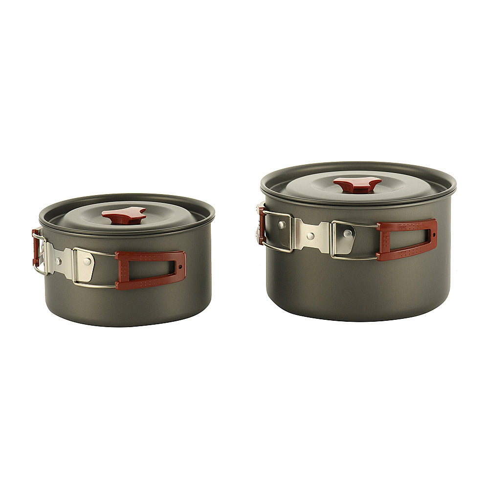 Set Veselă Camping M-Tac - Aluminiu Anodizat Gri pentru 4-5 Persoane