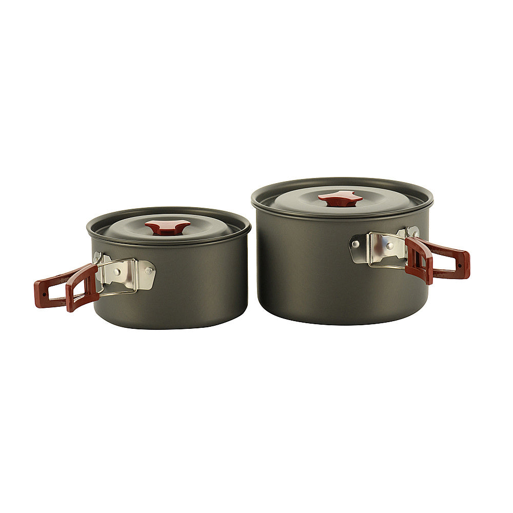 Set Veselă Camping M-Tac - Aluminiu Anodizat Gri pentru 4-5 Persoane