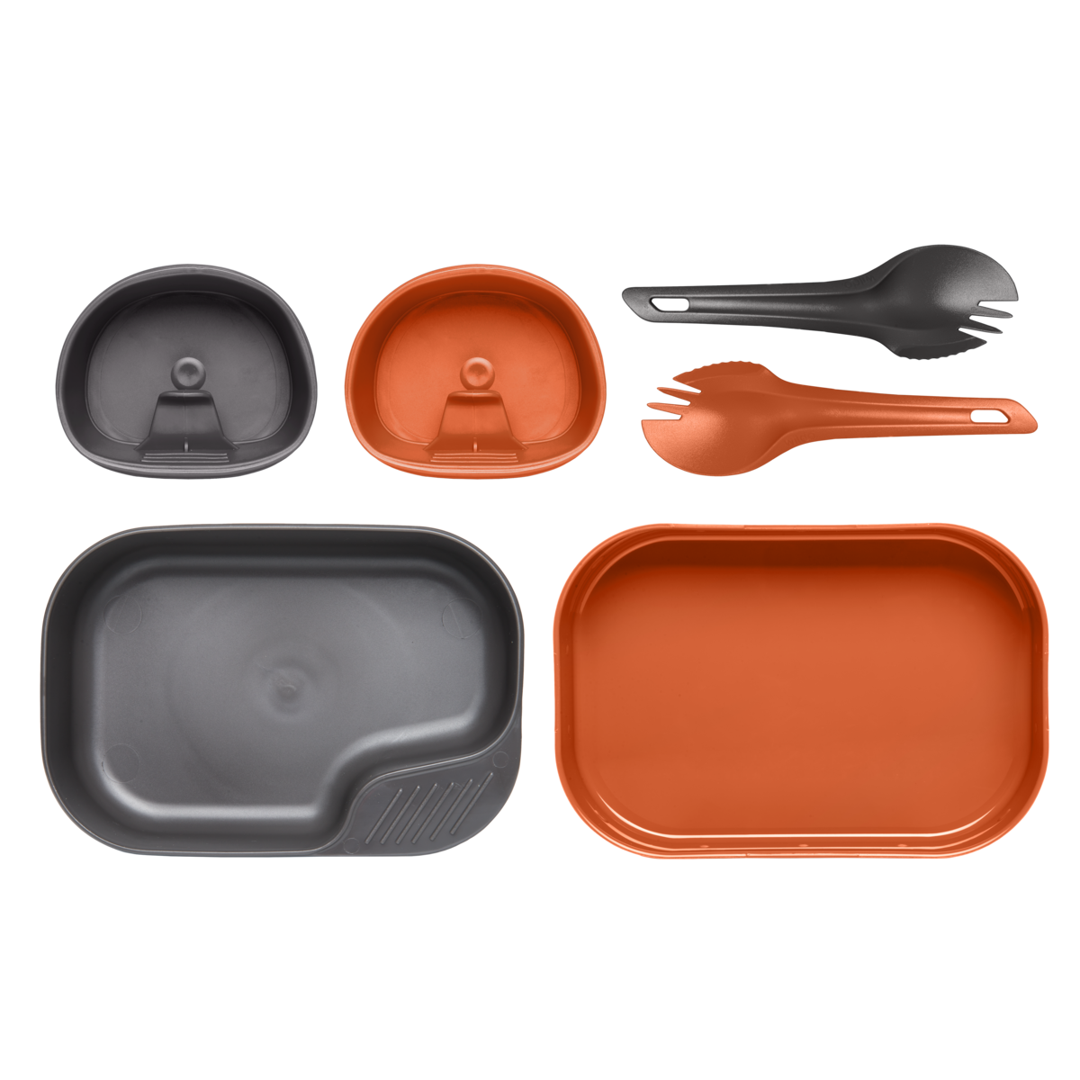 Set Veselă Camping Wildo® CAMP-A-BOX® DUO Light Orange / Dark Grey