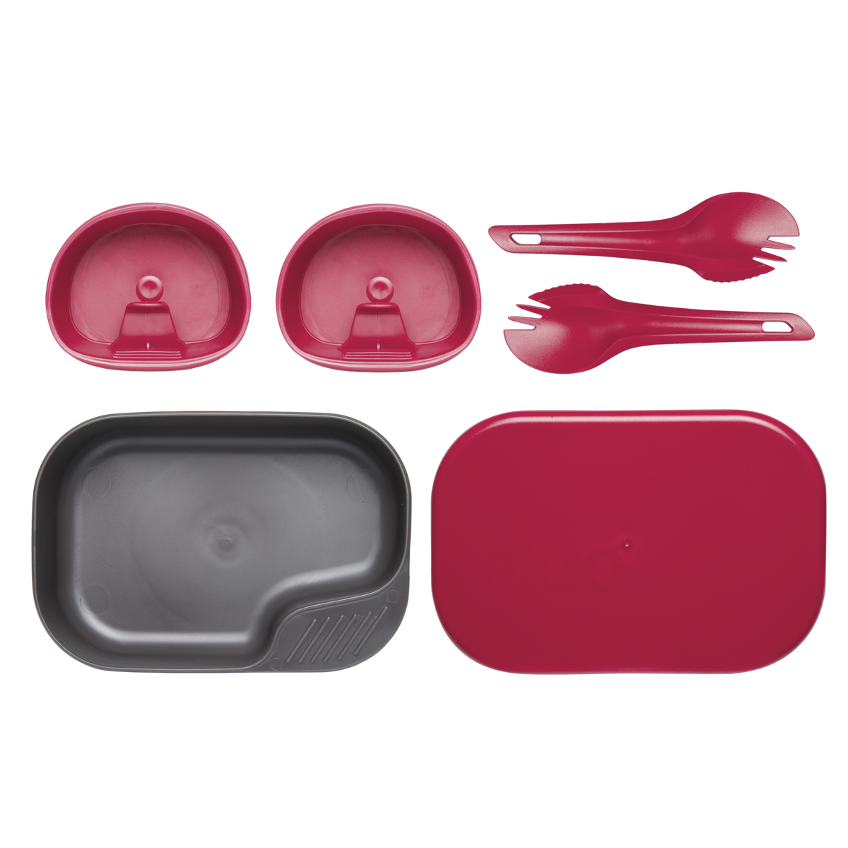 Set Veselă Camping Wildo Camp-A-Box DUO® Verde Deschis-Zmeură Compact