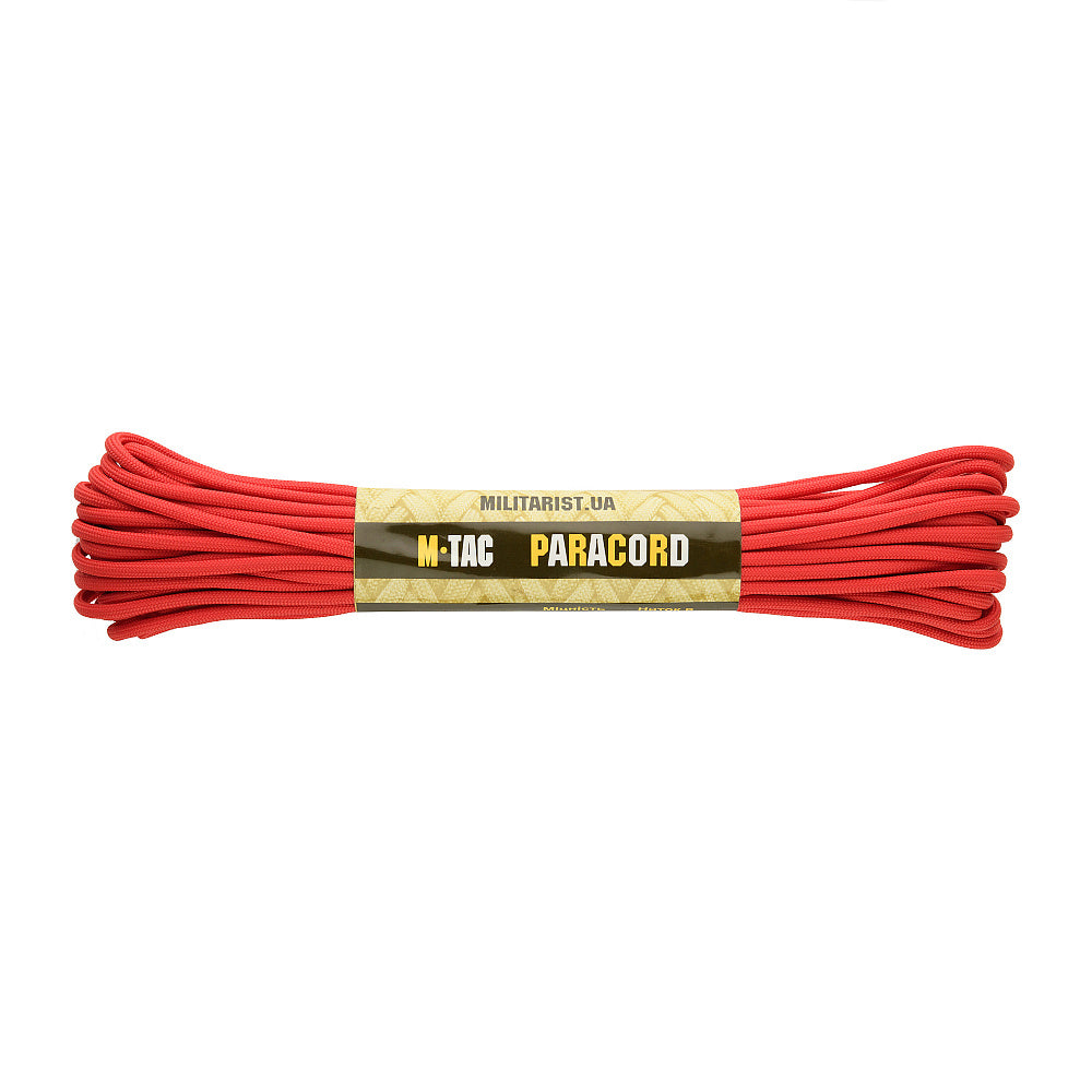 Sfoară Paracord 550 Tip III M-Tac 15m - Roșu, Rezistentă, Multifuncțională
