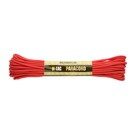Sfoară Paracord 550 Tip III M-Tac 15m - Roșu, Rezistentă, Multifuncțională
