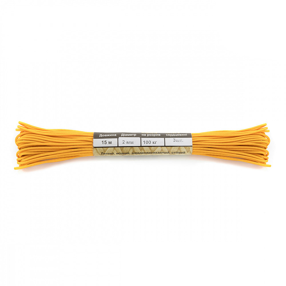 Sfoară Paracord Minicord 15m M-Tac - Goldenrod, 120kg Rezistență