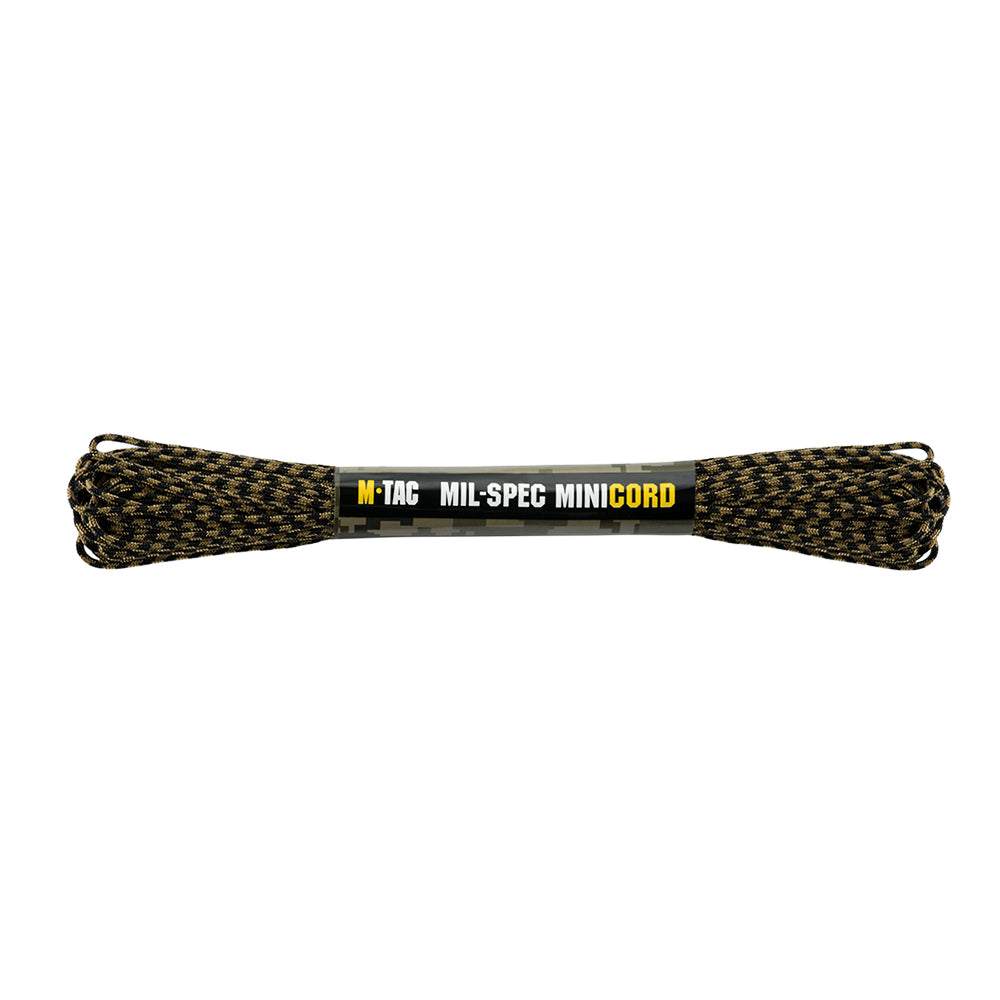 Sfoară Paracord Minicord Mil-Spec M-Tac - Negru/Coyote, 15m