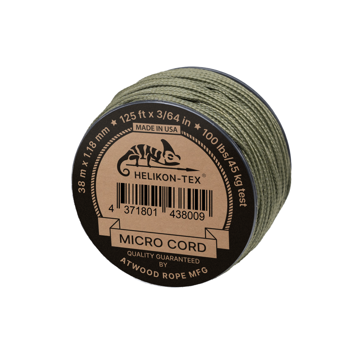 Sfoară Micro Cord Helikon-Tex 125ft Olive Drab