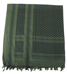 Shemagh Eșarfă Clasic Oliv-Negru MFH - 100% Bumbac, 110x110 cm