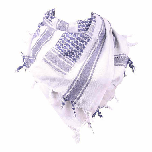Shemagh PLO Blauw/Wit - Protecție și Stil Tactic