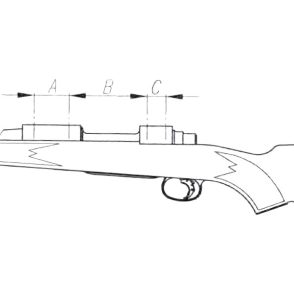 Șină Picatinny ERA Recknagel - X-Bolt, Aliaj Aluminiu Robust - 2