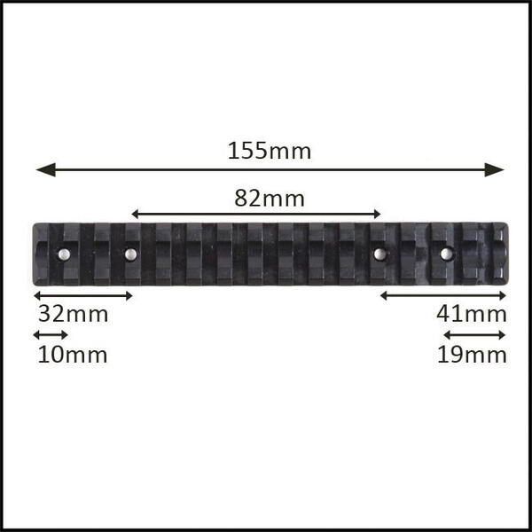 Șină Picatinny Recknagel Tikka T3X - Precizie, Montare Rapidă Optică - 5