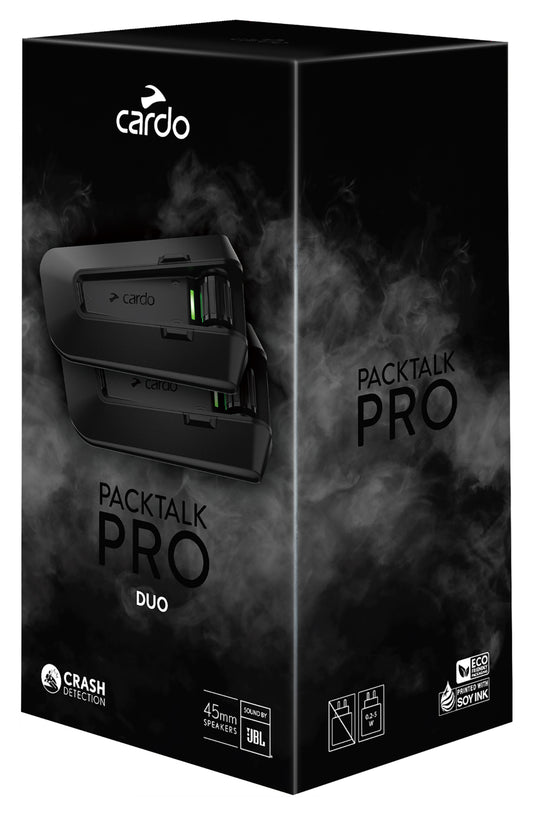 Sistem Comunicare Moto Packtalk Pro Duo Cardo - Detecție Impact, JBL