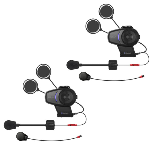 Sistem Comunicare Moto Sena 10S Dual Pack - Intercom 4 Rideri, HD Audio