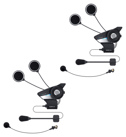 Sistem Comunicare Moto Sena 20S EVO Dual-Pack - Intercom 8 Rideri, HD Audio
