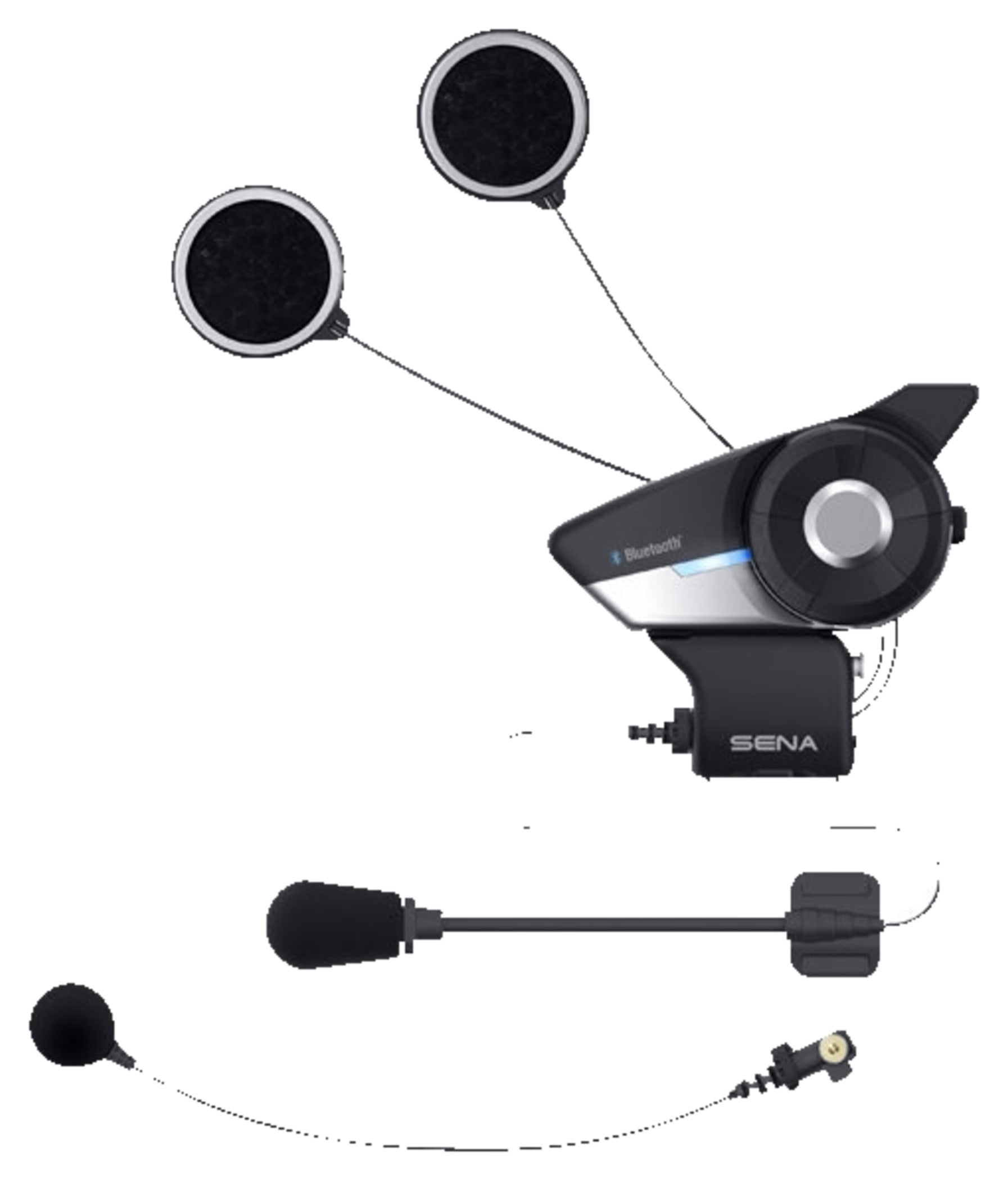 Sistem Comunicare Moto Sena 20S EVO Single Pack - Bluetooth, Audio Multitasking