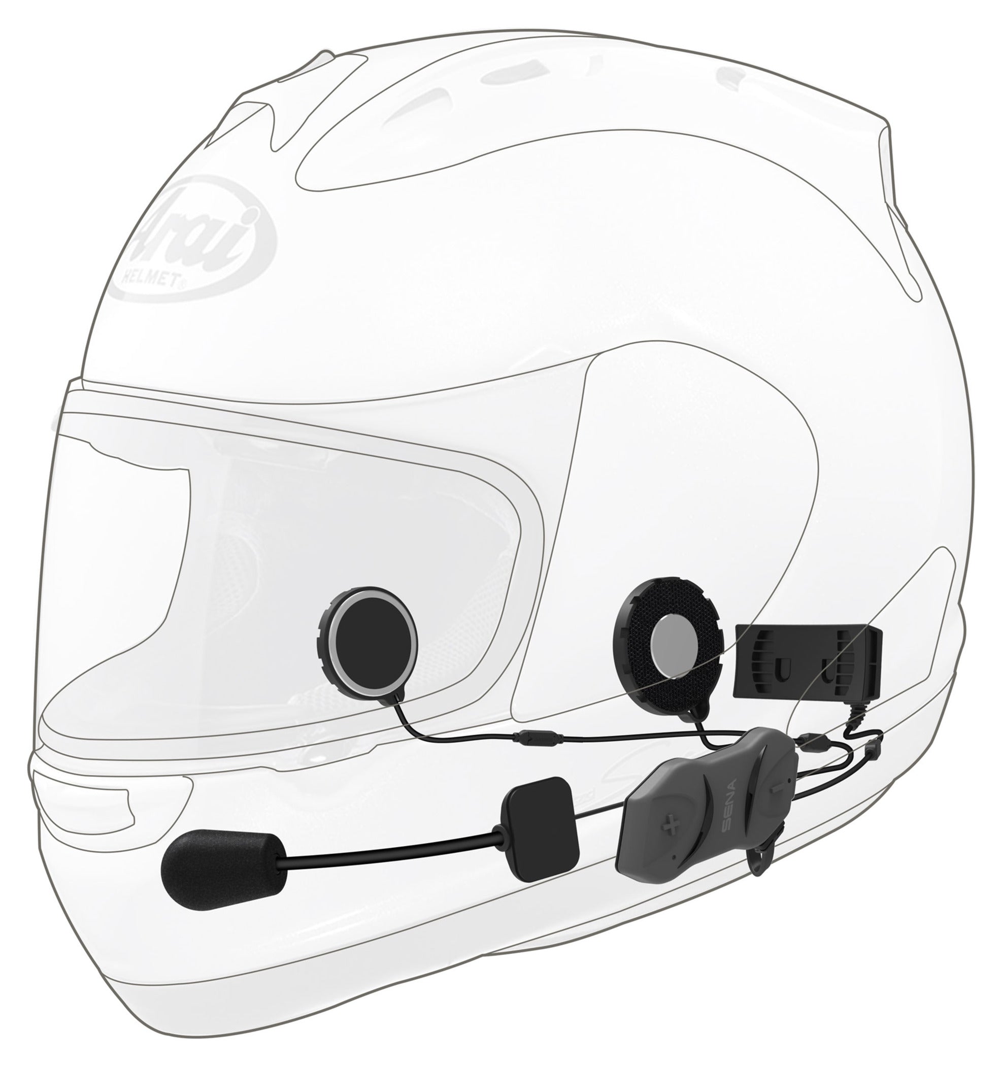 Sistem Intercom Bluetooth Sena 10R - Compact, 900m, 4 Rideri