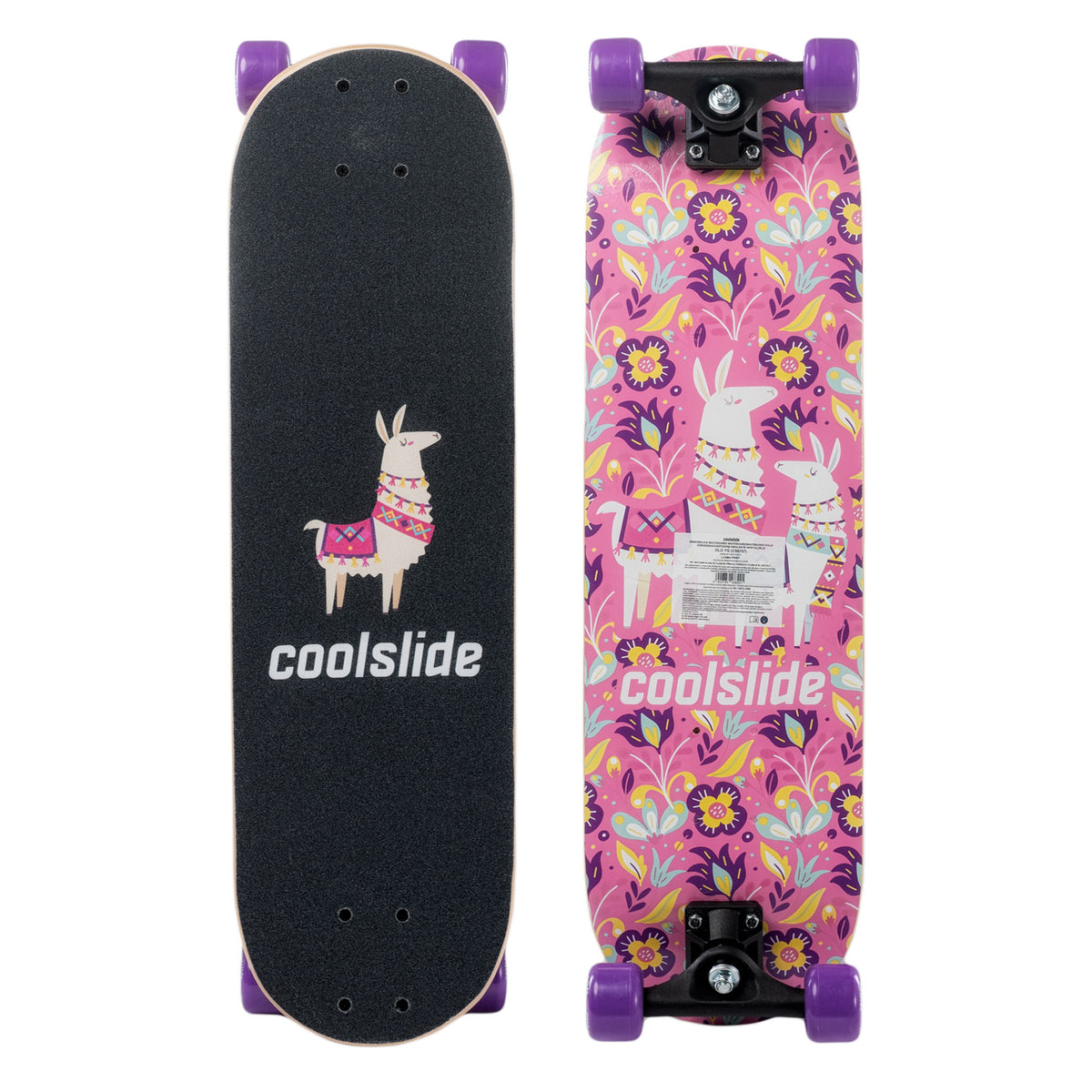 Skateboard Copii Coolslide Roz – Arțar Chinezesc, Roți PVC 55 x 40 mm - poza 1