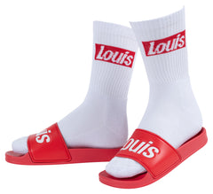 Șlapi Roșii Louis - Confort și Stil la Piscină