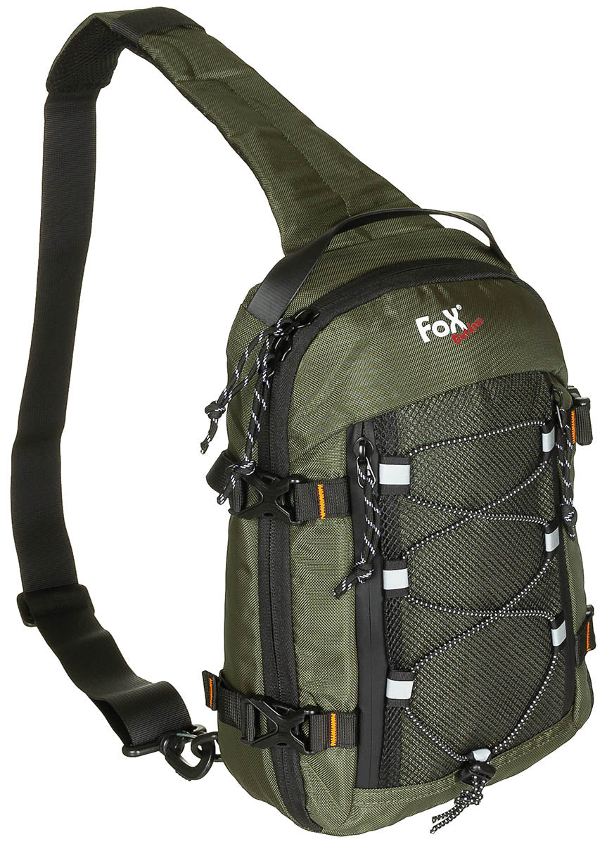 Sling Bag Compact Sling Oliv FoxOutdoor - Bretea Căptușită, Ambidextru