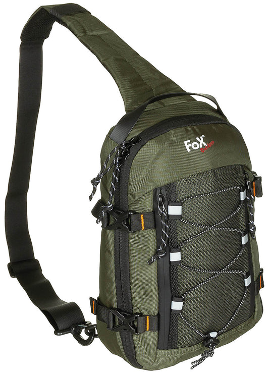 Sling Bag Compact Sling Oliv FoxOutdoor - Bretea Căptușită, Ambidextru