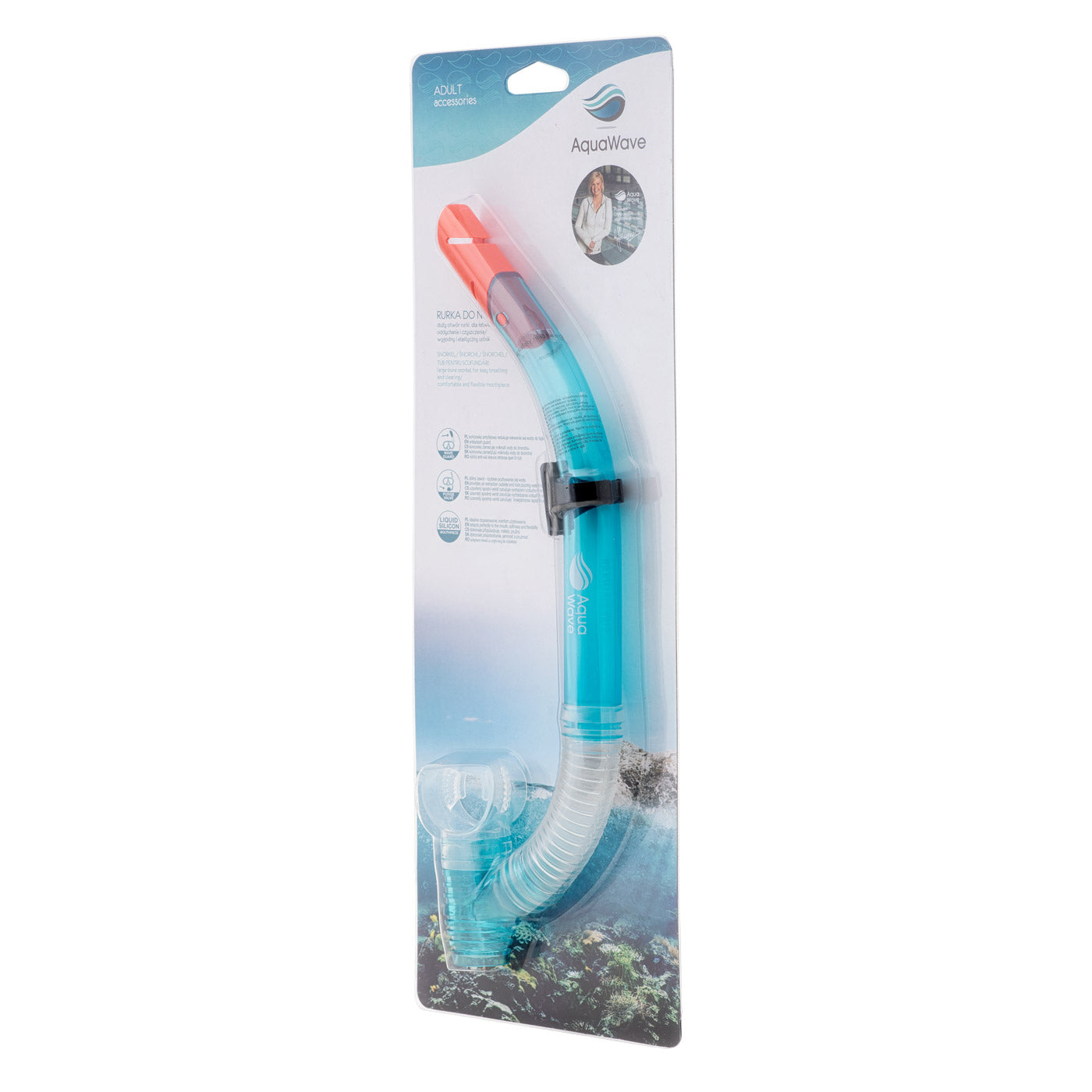 Snorkel OXY AQUAWAVE - Adult, Supapă de Purjare, Silicon Lichid - 3