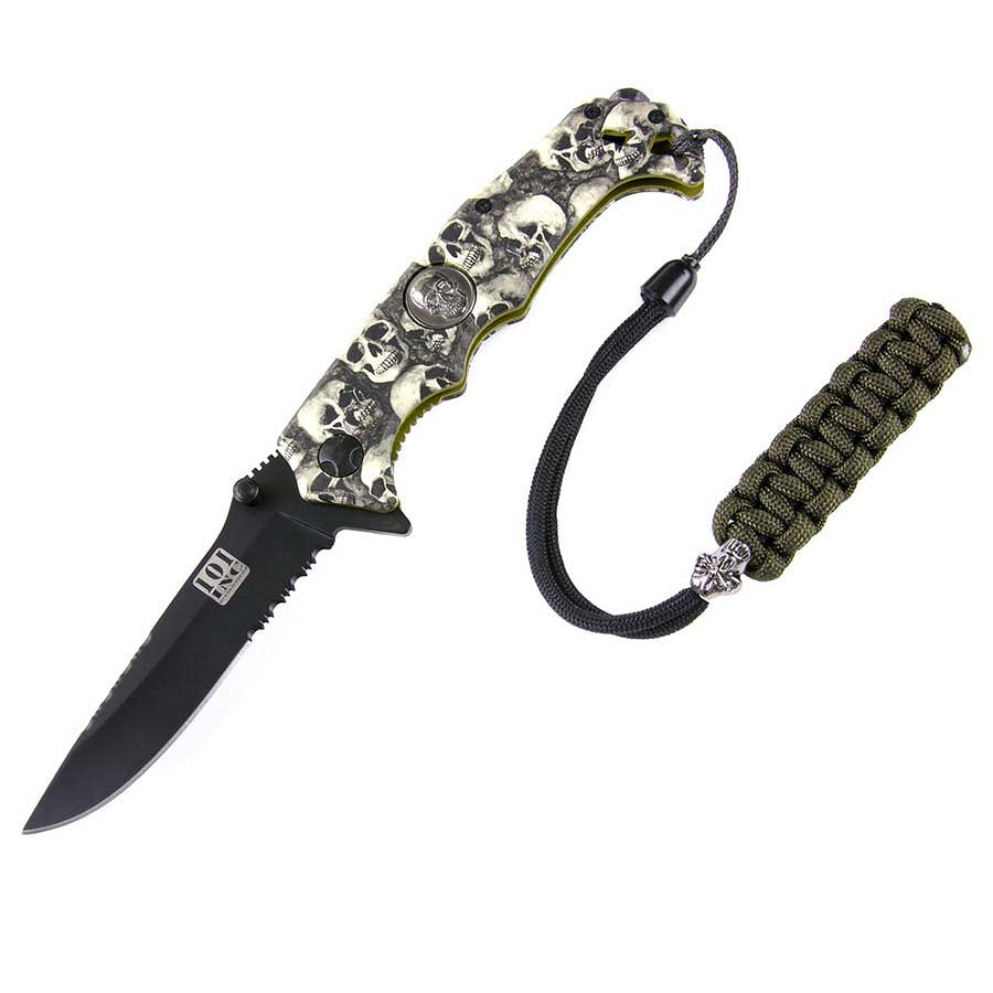 Snur Cuțit Knife Cord #3 Negru/Verde Kevlar - Acces Instant, Siguranță Maximă