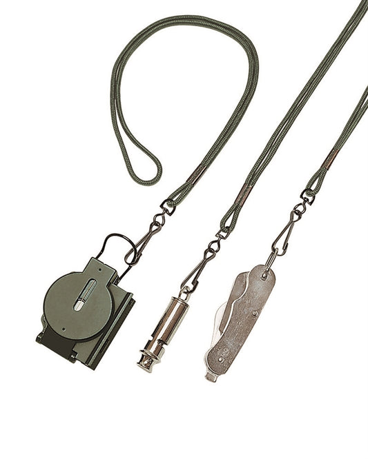 Șnur Lanyard Mil-Tec cu Carabinieră – Nylon, 45 cm, Oliv